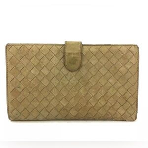 Bottega Veneta Intrecciato Lambskin Bifold Long Wallet